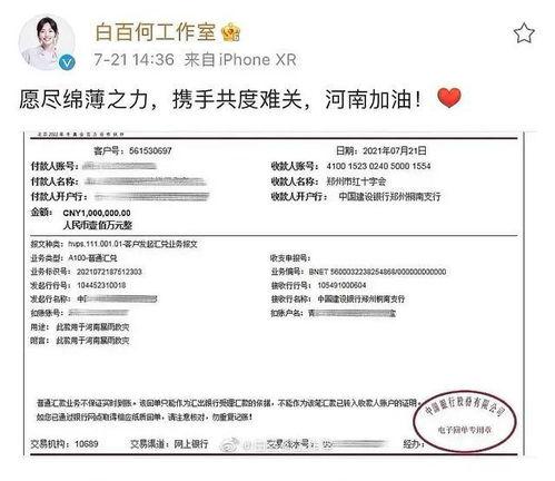 明星出国捐赠名单大全